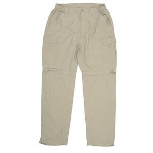 Rugged Exposure Pants Mens 32 Brown Nylon Cargo Convertible Hiking Outdoors